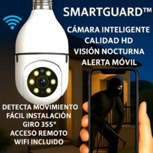 Cámara bombillo 360° (seguridad)